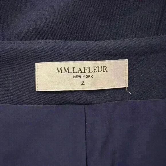 MM La Fleur Navy Blue Crepe Pencil Skirt – Size 6 - Picture 2 of 5